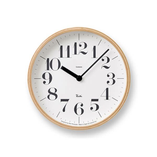 Lemnos レムノス RIKI CLOCK（リキ クロック）細字 サイズ大 レムノス RIKI CLOCK S 掛け時計 太字 Lemnos | フリースピリッツ