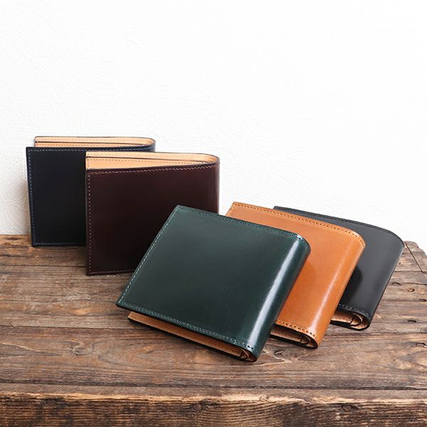 ブースターズ オイルコードバン新品 ブースターズ オイルコードバン 二つ折り財布 小銭入れ付き Boosters
