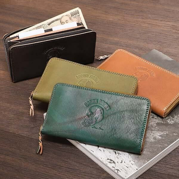 ブラウンブラウン R middle wallet ミドルウォレット ラウンド長財布 ブラウンブラウン R middle wallet ミドルウォレット ラウンド長財布