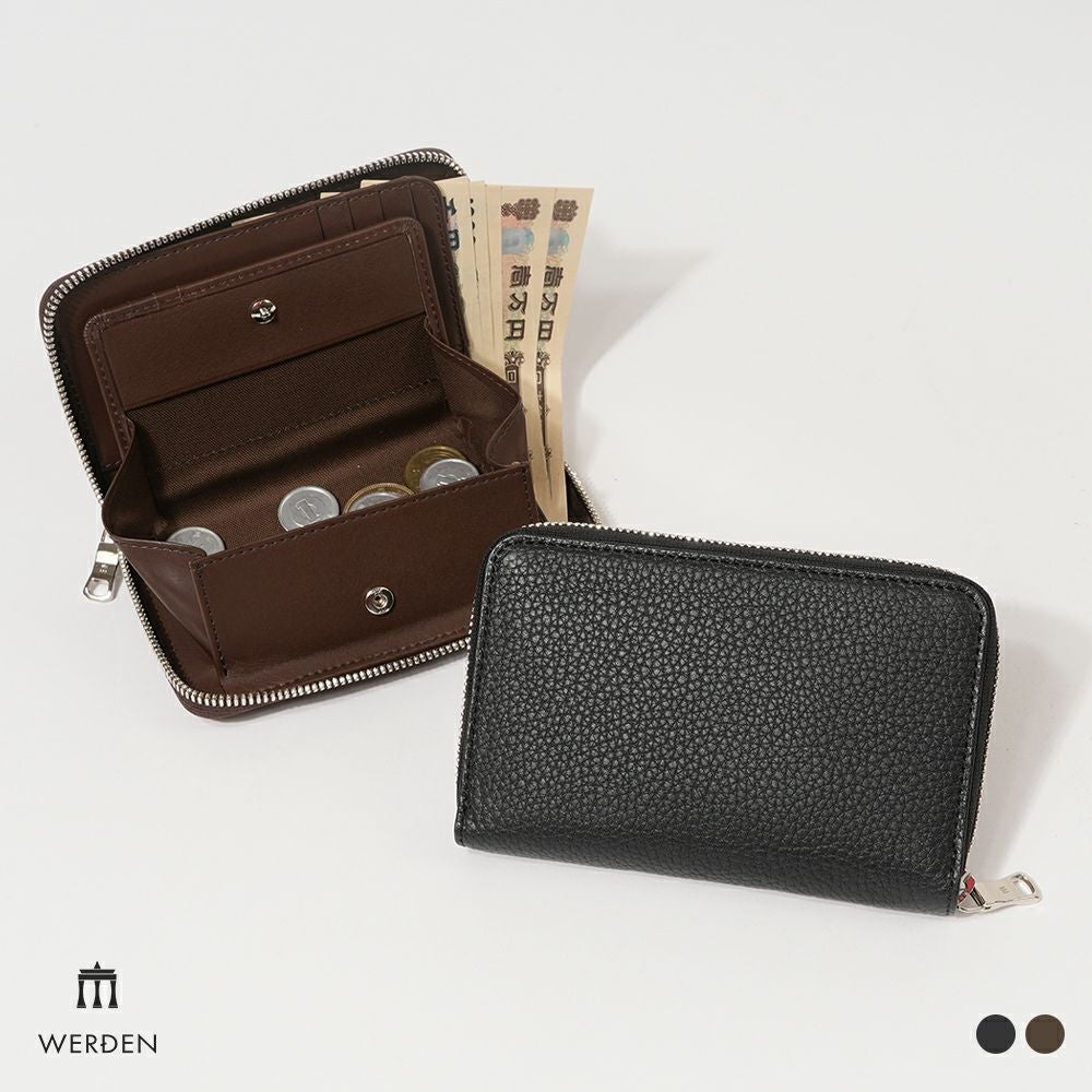  MINIMALISM ラウンド ウォレット,財布,FREE,ブラック 究極の薄さと小ささ。最小級でも容量たっぷりのラウンドジップ財布