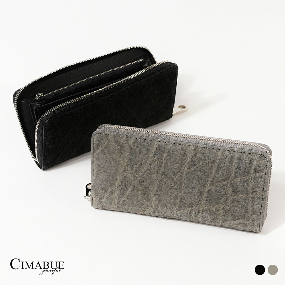 むっちゃん魔竜信仰スエエレファント チマブエ Elephant エレファント ラウンドファスナー長財布 CIMABUE