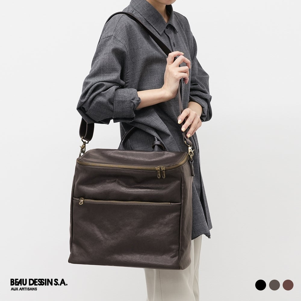 ボーデッサン Mシュリンクレザー 2way ショルダーバッグ MS-2395 BEAU